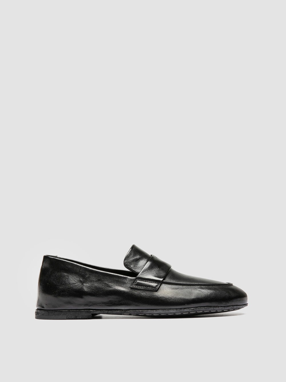 BLAIR DD 001 - Black Leather Penny Loafers