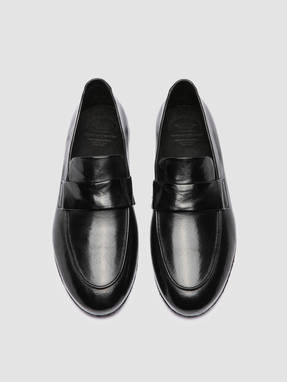BLAIR DD 001 - Black Leather Penny Loafers - Image 2