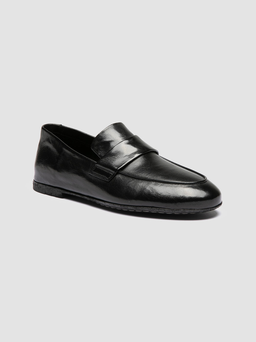 BLAIR DD 001 - Black Leather Penny Loafers - Image 3