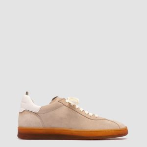 GINNASIO 101 - Beige Leather and Suede Sneakers