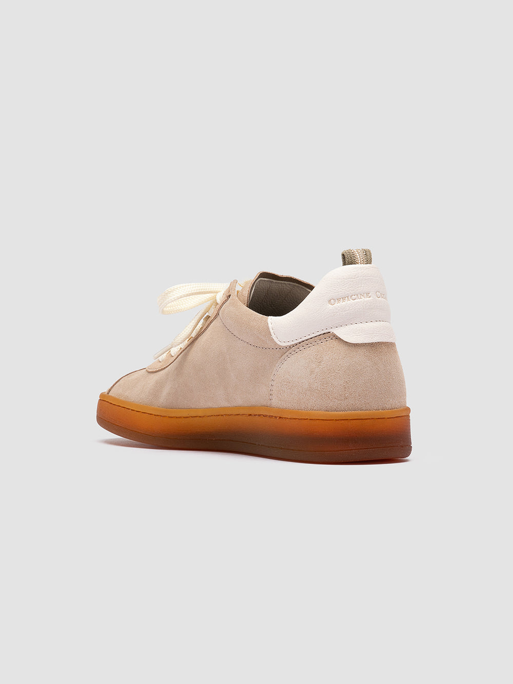 GINNASIO 101 - Beige Leather and Suede Sneakers - Image 4