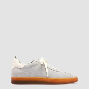 GINNASIO 101 - Grey Leather and Suede Sneakers