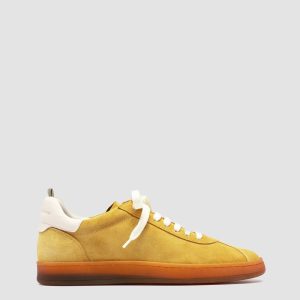 GINNASIO 101 - Yellow Leather and Suede Sneakers