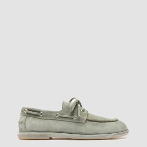 LOVE 101 - Green Suede Boat Shoes