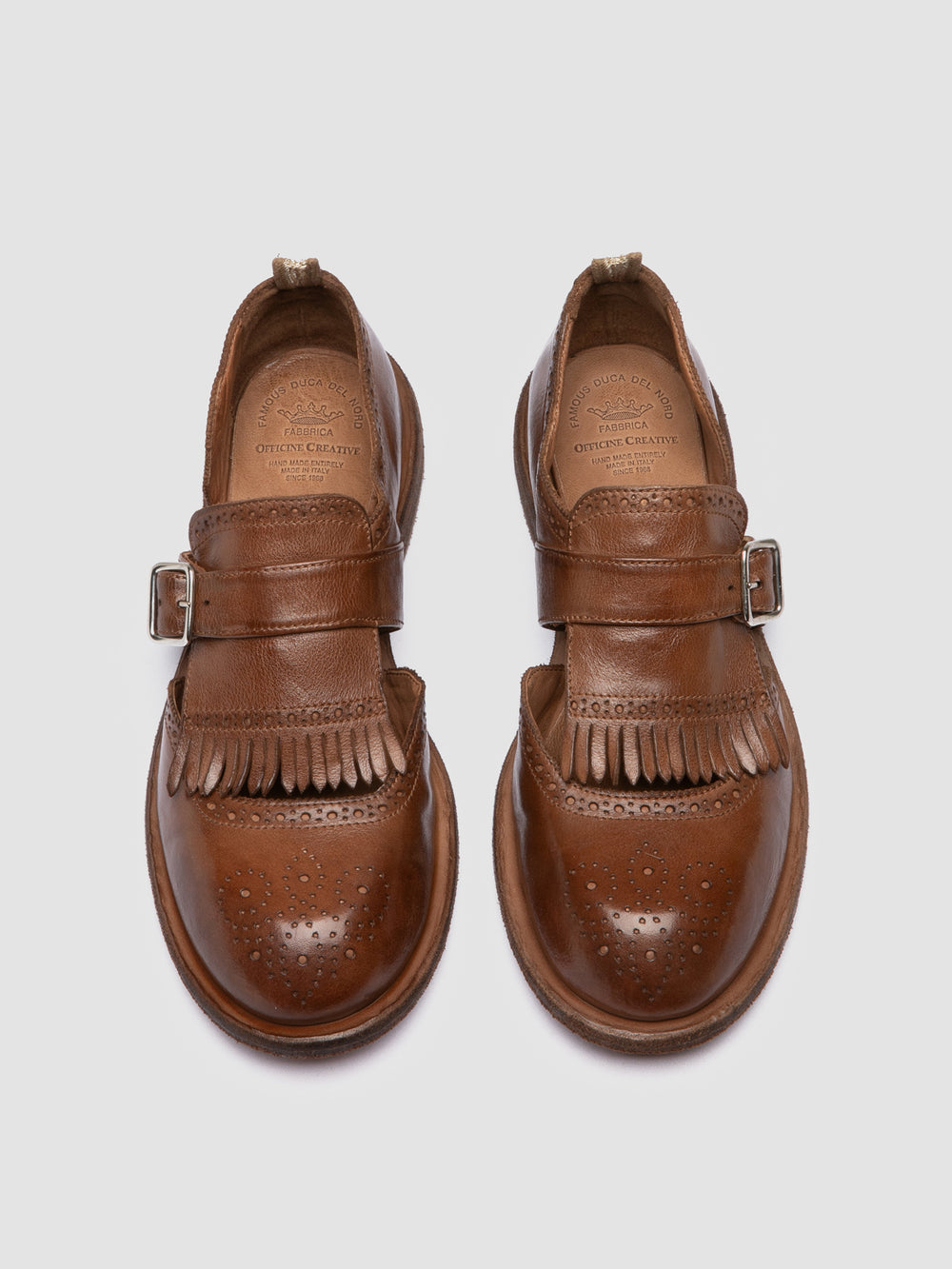 RUGGED 119 - Brown Leather Monk shoes - Image 2