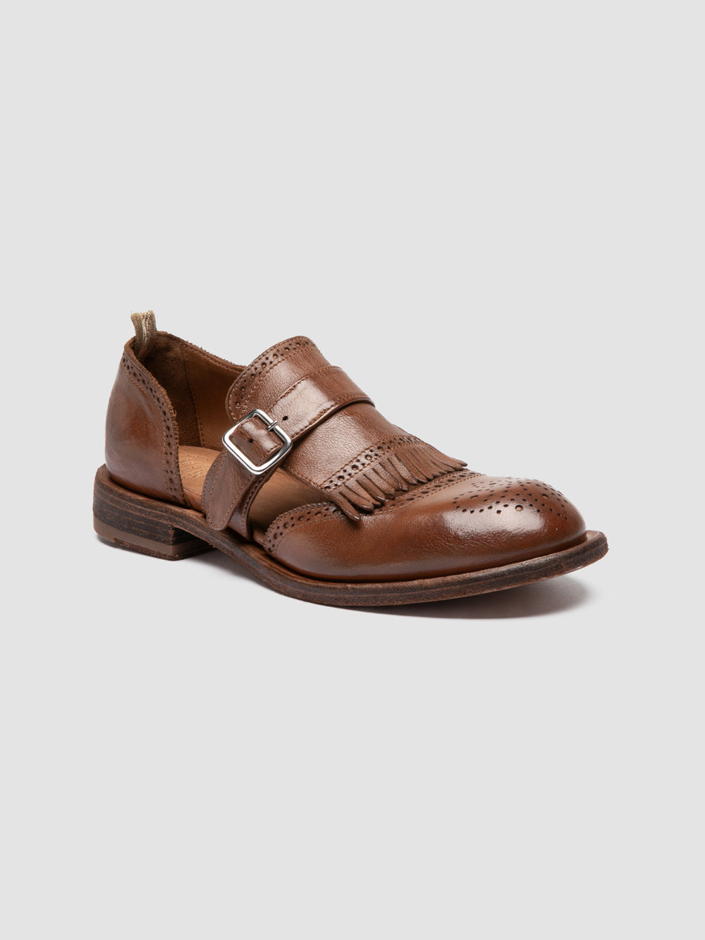 RUGGED 119 - Brown Leather Monk shoes - Image 3