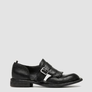 RUGGED 119 - Black Leather Monk shoes