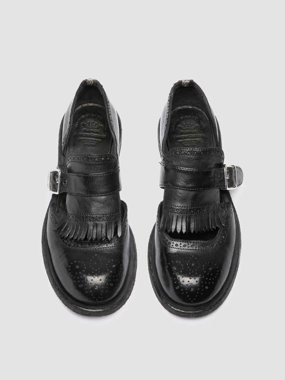 RUGGED 119 - Black Leather Monk shoes - Image 2