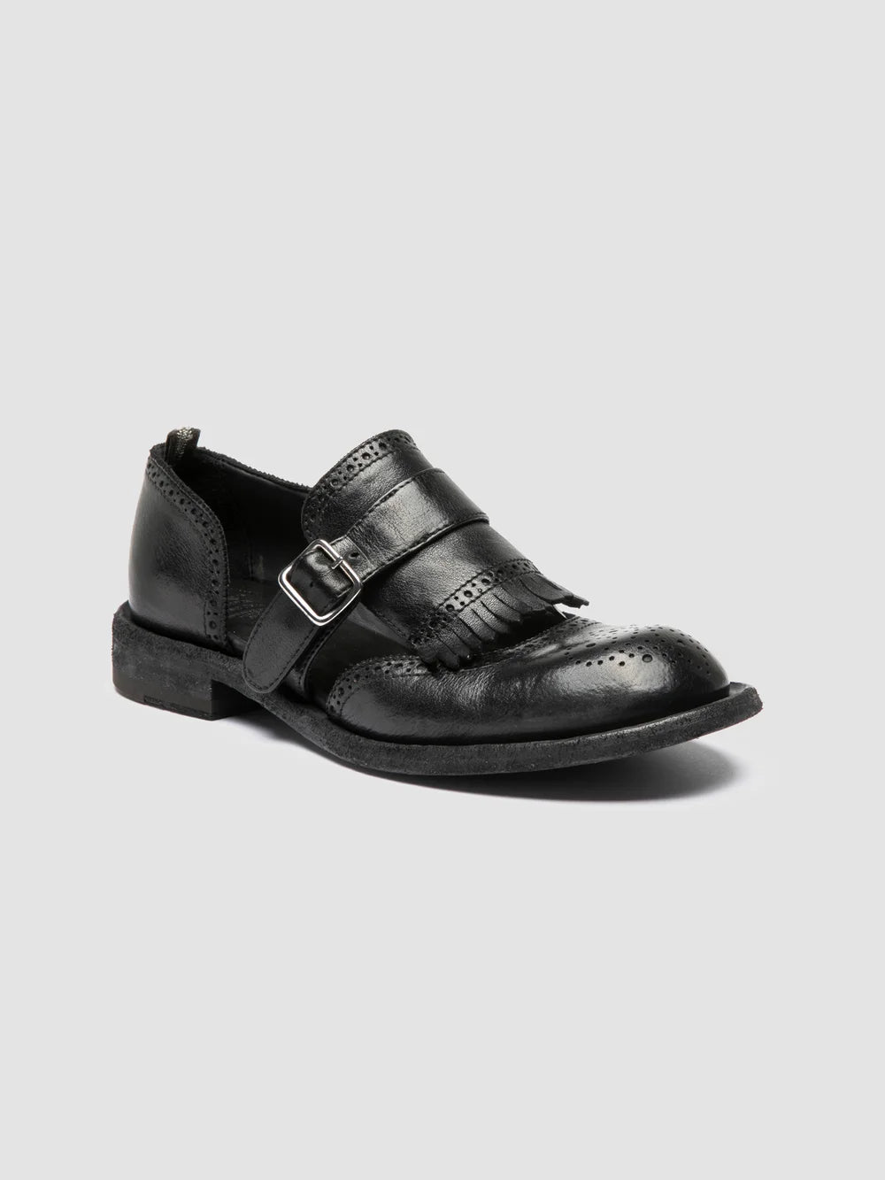 RUGGED 119 - Black Leather Monk shoes - Image 3