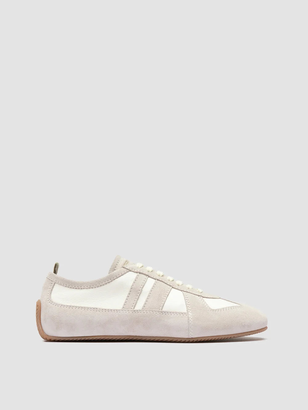SUBSIDE 102 - White Leather and Suede Low-Top Sneakers