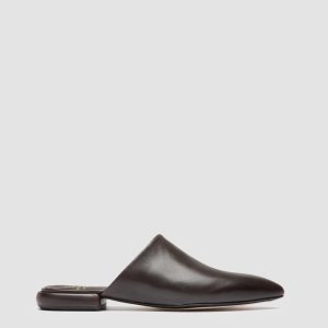 SUE 014 - Brown Leather Mule Sandals