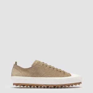 VULCAN 101 - Taupe Suede Low-Top Sneakers